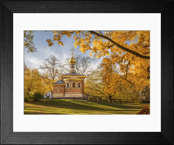 Framed Print : Russian church in the spa gardens of Bad Homburg vor der Hoehe, Taunus, Hesse, Germany Framed Print : Russian church in the spa gardens of Bad Homburg vor der Hoehe, Taunus, Hesse, Germany