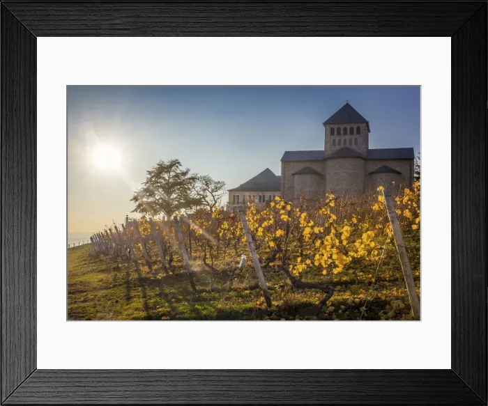 Framed Print : Johannisberg Castle Basilica, Rheingau, Hesse, Germany Framed Print : Johannisberg Castle Basilica, Rheingau, Hesse, Germany