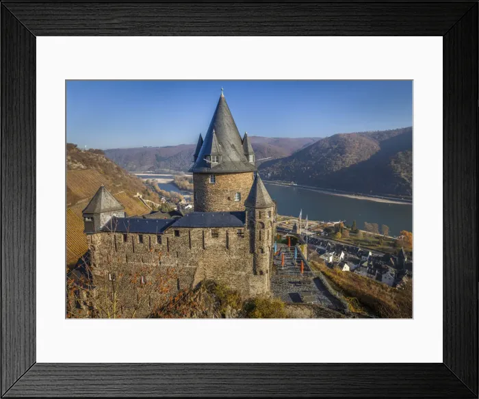 Framed Print : Stahleck Castle above Bacherach, Middle Rhine Valley, Rhineland-Palatinate, Germany Framed Print : Stahleck Castle above Bacherach, Middle Rhine Valley, Rhineland-Palatinate, Germany