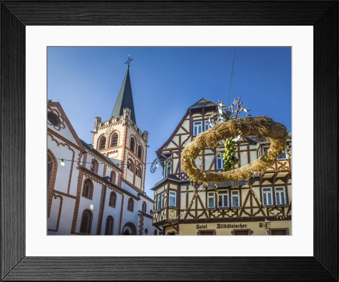 Framed Print : Church of St. Peter and old town of Bacherach, Middle Rhine Valley, Rhineland-Palatinate Framed Print : Church of St. Peter and old town of Bacherach, Middle Rhine Valley, Rhineland-Palatinate