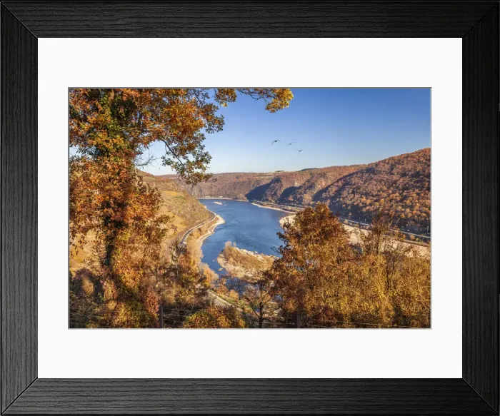 Framed Print : View from Guenderodehaus to Oberwesel and the Middle Rhine Valley, Rhineland-Palatinate, Germany Framed Print : View from Guenderodehaus to Oberwesel and the Middle Rhine Valley, Rhineland-Palatinate, Germany