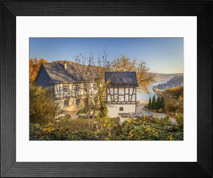 Framed Print : Guenderodehaus above Oberwesel, Middle Rhine Valley, Rhineland-Palatinate, Germany Framed Print : Guenderodehaus above Oberwesel, Middle Rhine Valley, Rhineland-Palatinate, Germany