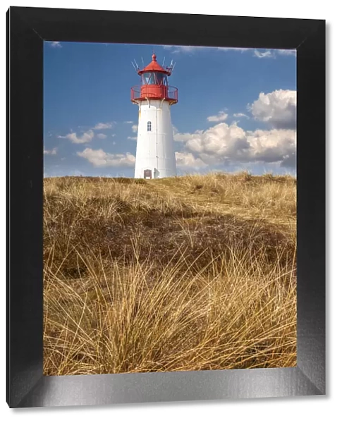 List-West lighthouse in the Ellenbogen Peninsula nature reserve, Sylt, Schleswig-Holstein