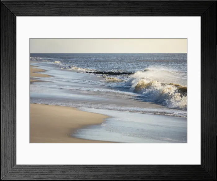 Framed Print : Waves on the west beach of Wenningstedt, Sylt, Schleswig-Holstein, Germany