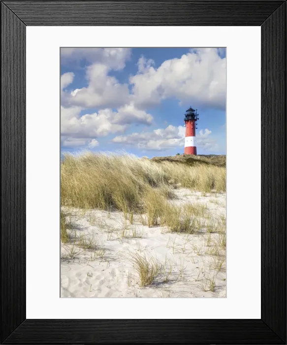 Framed Print : Beach and lighthouse Hoernum, Sylt, Schleswig-Holstein, Germany Framed Print : Beach and lighthouse Hoernum, Sylt, Schleswig-Holstein, Germany