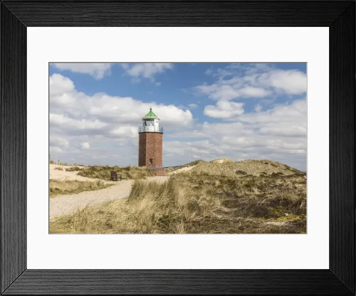 Framed Print : Lighthouse Quermarkenfeuer in Kampen, Sylt, Schleswig-Holstein, Germany Framed Print : Lighthouse Quermarkenfeuer in Kampen, Sylt, Schleswig-Holstein, Germany