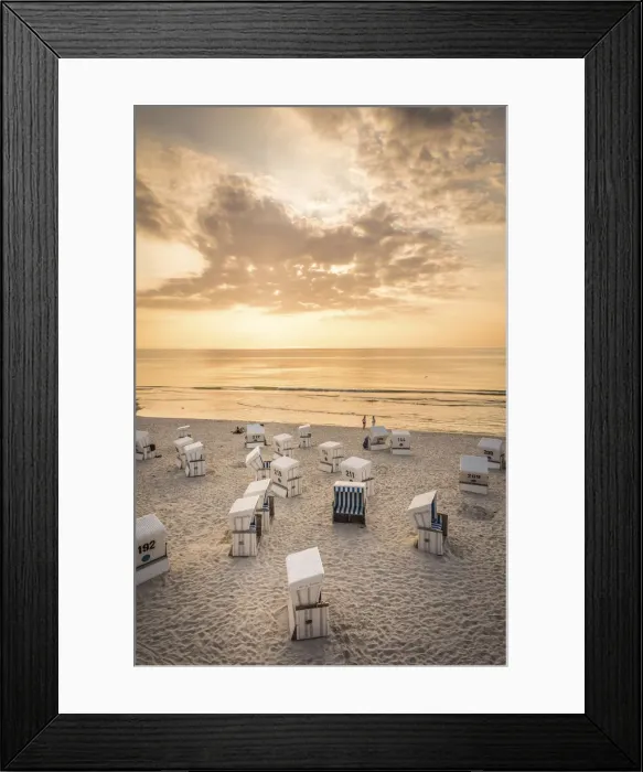 Framed Print : Beach chairs on the west beach of Kampen, Sylt, Schleswig-Holstein, Germany Framed Print : Beach chairs on the west beach of Kampen, Sylt, Schleswig-Holstein, Germany