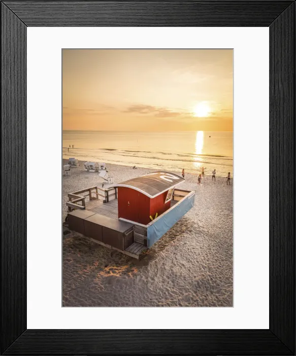 Framed Print : West beach on the Red cliff in Kampen at sunset, Sylt, Schleswig-Holstein, Germany Framed Print : West beach on the Red cliff in Kampen at sunset, Sylt, Schleswig-Holstein, Germany