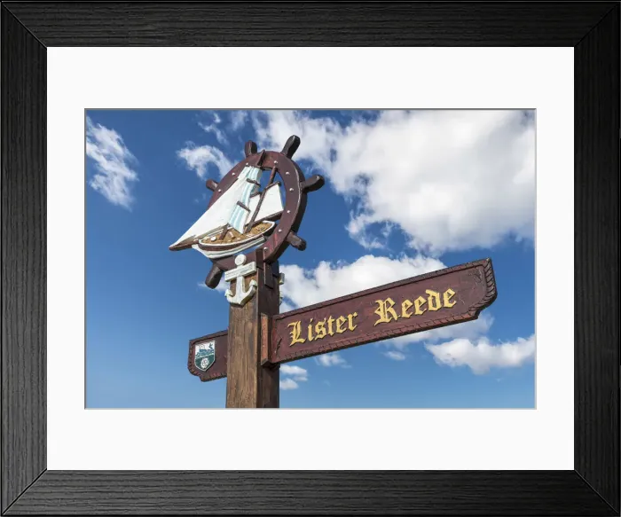 Framed Print : Ornate street sign in List, Sylt, Schleswig-Holstein, Germany Framed Print : Ornate street sign in List, Sylt, Schleswig-Holstein, Germany