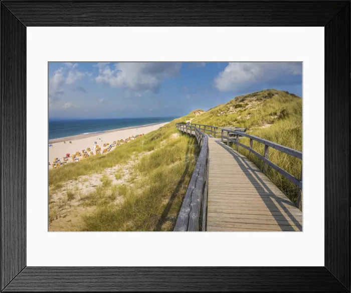 Framed Print : Boardwalk in the dunes near Wenningstedt, Sylt, Schleswig-Holstein, Germany Framed Print : Boardwalk in the dunes near Wenningstedt, Sylt, Schleswig-Holstein, Germany