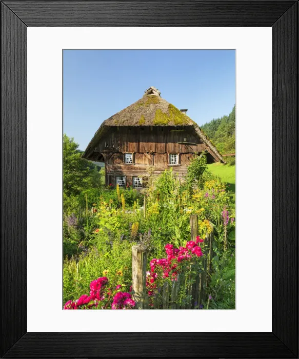 Framed Print : Landwasserhof Mill and cottage garden near Elzach, Black Forest, Baden-Wurttemberg, Germany Framed Print : Landwasserhof Mill and cottage garden near Elzach, Black Forest, Baden-Wurttemberg, Germany