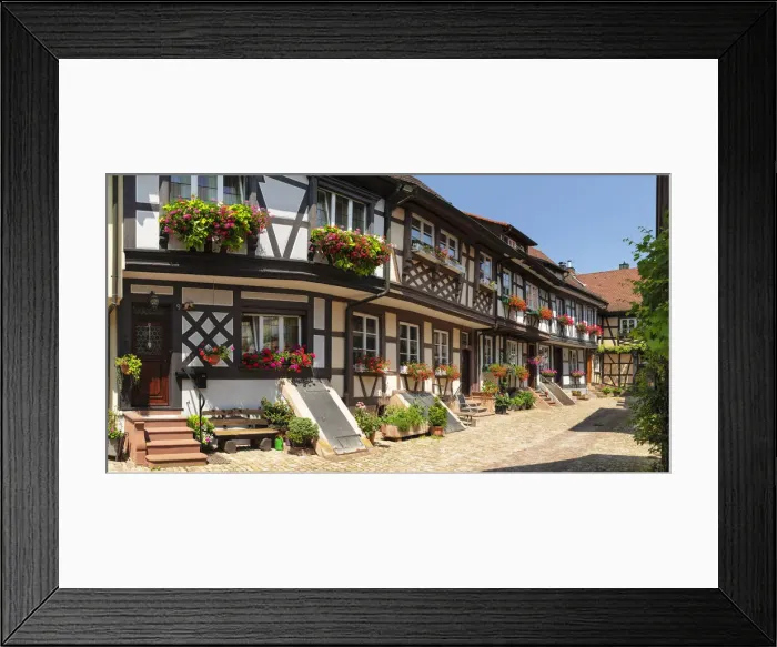 Framed Print : Half-timer houses in Engelgasse lane, Gengenbach, Kinzigtal Valley, Black Forest, Baden-Wurttemberg, Germany Framed Print : Half-timer houses in Engelgasse lane, Gengenbach, Kinzigtal Valley, Black Forest, Baden-Wurttemberg, Germany