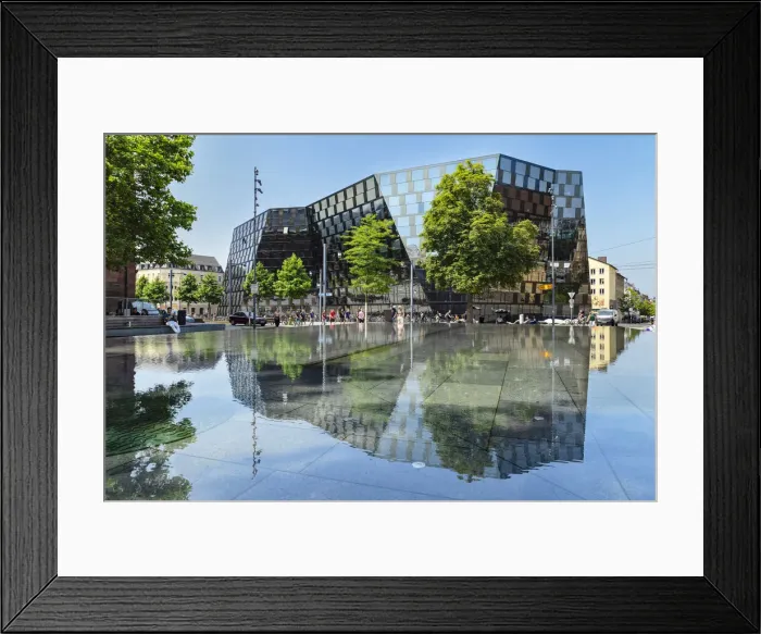 Framed Print : University library, Freiburg im Breisgau, Black Forest, Baden-Wurttemberg, Germany