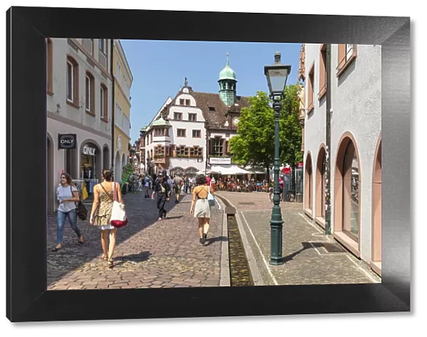 Pedestrian area near the town hall, Freiburg im Breisgau, Black Forest, Baden-Wurttemberg, Germany
