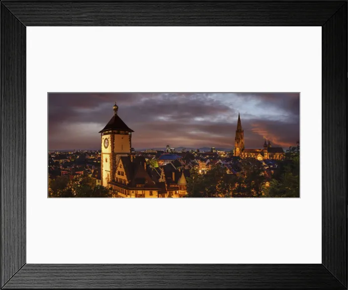 Framed Print : View from Schlossberg Hill towards Schwabentor Gate and Freiburg Cathedral (Freiburger Munster), Freiburg im Breisgau, Black Forest, Baden-Wurttemberg, Germany Framed Print : View from Schlossberg Hill towards Schwabentor Gate and Freiburg Cathedral (Freiburger Munster), Freiburg im Breisgau, Black Forest, Baden-Wurttemberg, Germany