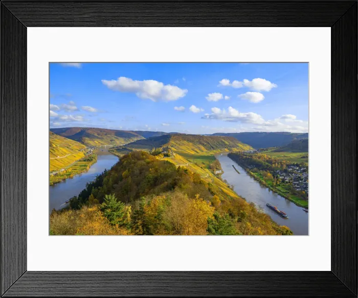 Framed Print : View from Prinzenkopftower at Marienburg, Mosel valley, Rhineland-Palatinate, Germany Framed Print : View from Prinzenkopftower at Marienburg, Mosel valley, Rhineland-Palatinate, Germany