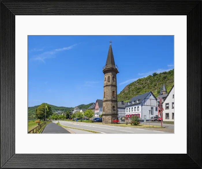 Framed Print : Fahrturm at Hatzenport, Mosel valley, Rhineland-Palatinate, Germany Framed Print : Fahrturm at Hatzenport, Mosel valley, Rhineland-Palatinate, Germany