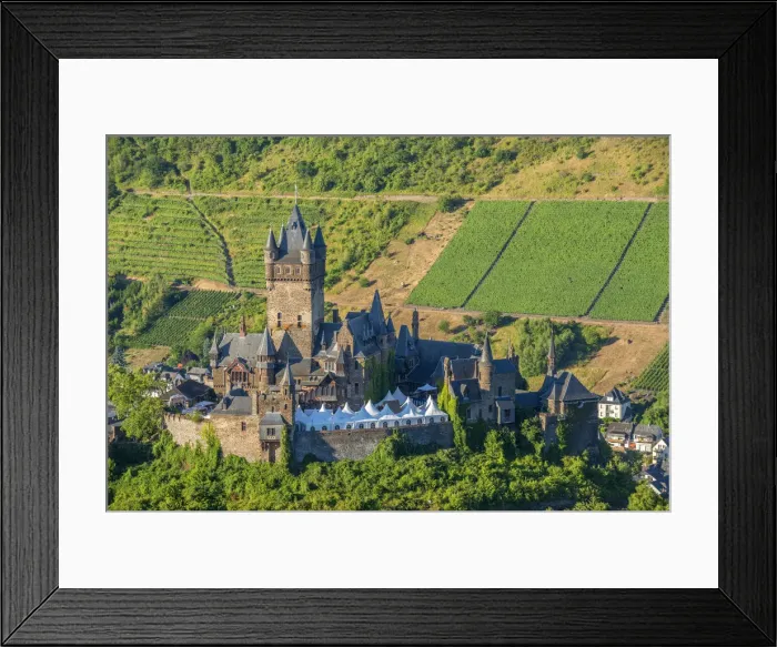Framed Print : View at Cochem castle, Cochem, Mosel valley, Rhineland-Palatinate, Germany Framed Print : View at Cochem castle, Cochem, Mosel valley, Rhineland-Palatinate, Germany