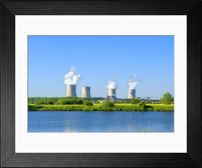 Framed Print : Nuclear power station Cattenom, Mosel valley, Moselle, Lorraine, Grand Est, France Framed Print : Nuclear power station Cattenom, Mosel valley, Moselle, Lorraine, Grand Est, France