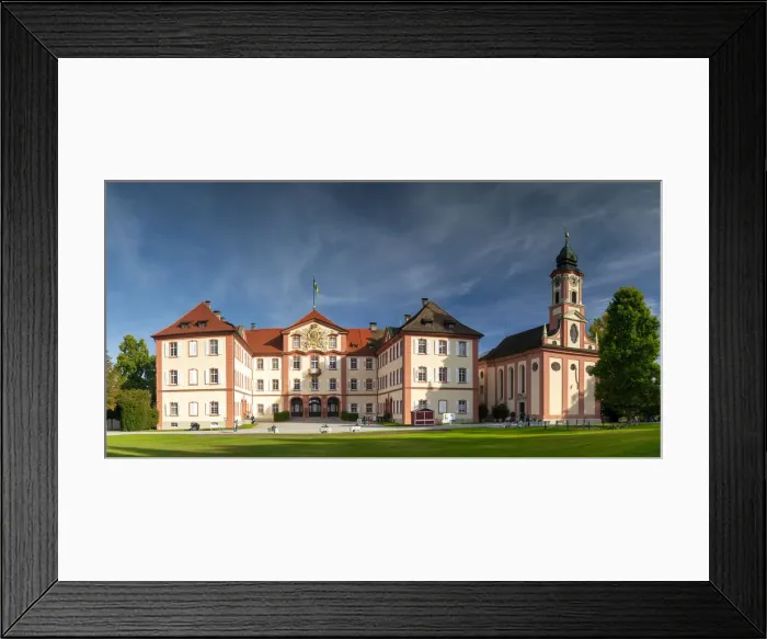 Framed Print : Mainau Castle & Church, Mainau Island, Lake Constance, Germany