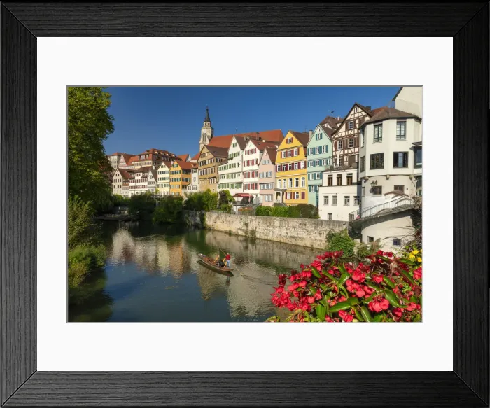 Framed Print : Boating on the River Neckar, Tubingen, Baden-Wurttemberg, Germany Framed Print : Boating on the River Neckar, Tubingen, Baden-Wurttemberg, Germany