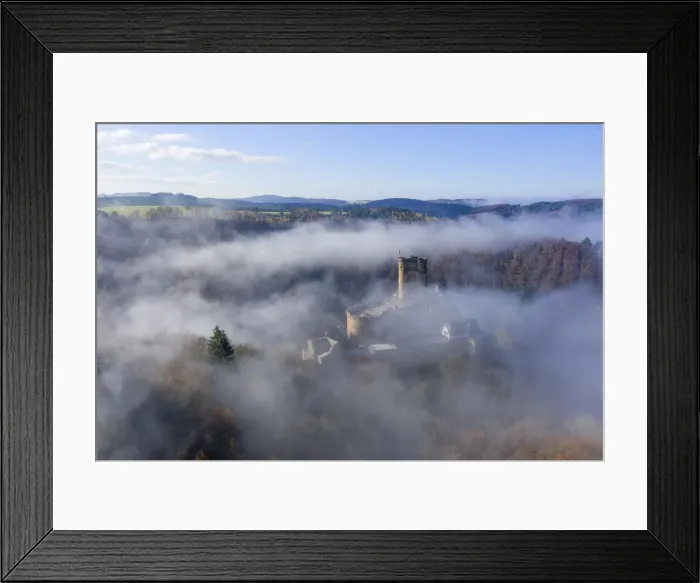 Framed Print : Aerail view at Ehrenburg castle, Brodenbach, Mosel valley, Hunsruck, Rhineland-Palatinate, Germany Framed Print : Aerail view at Ehrenburg castle, Brodenbach, Mosel valley, Hunsruck, Rhineland-Palatinate, Germany