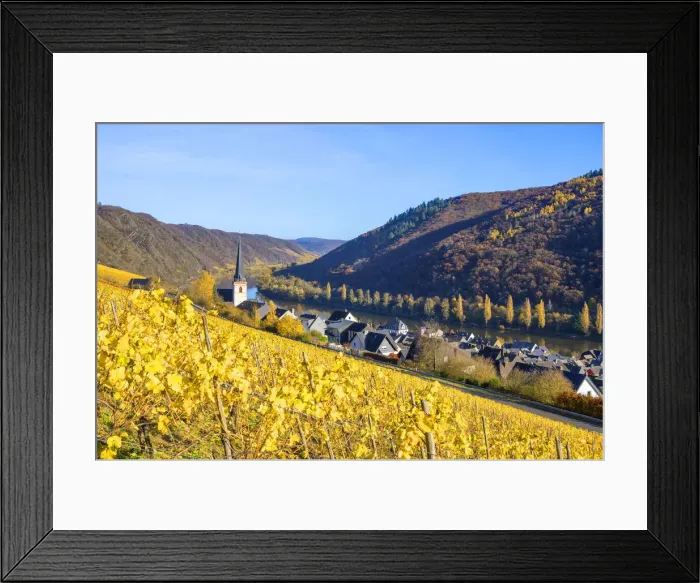 Framed Print : View at Klotten, Mosel valley, Eifel, Rhineland-Palatinate, Germany Framed Print : View at Klotten, Mosel valley, Eifel, Rhineland-Palatinate, Germany