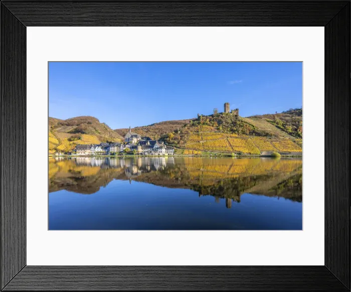 Framed Print : View at Beilstein, Mosel valley, Hunsruck, Rhineland-Palatinate, Germany Framed Print : View at Beilstein, Mosel valley, Hunsruck, Rhineland-Palatinate, Germany