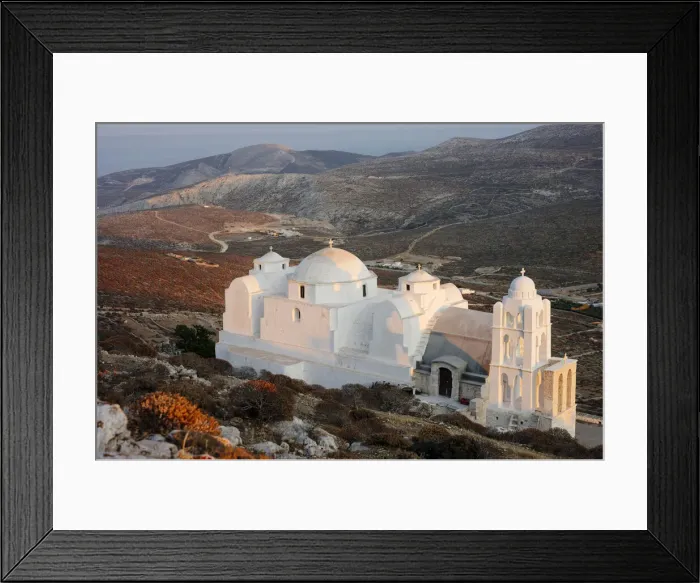 Framed Print : Greece, Cyclades Islands, Folegandros Island, panorama at sunset from the church Panagia Framed Print : Greece, Cyclades Islands, Folegandros Island, panorama at sunset from the church Panagia