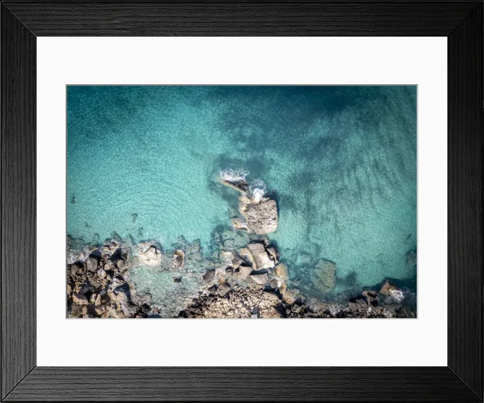 Framed Print : Directly above the blue aegean sea of Folegandros, Greek Islands, Greece Framed Print : Directly above the blue aegean sea of Folegandros, Greek Islands, Greece