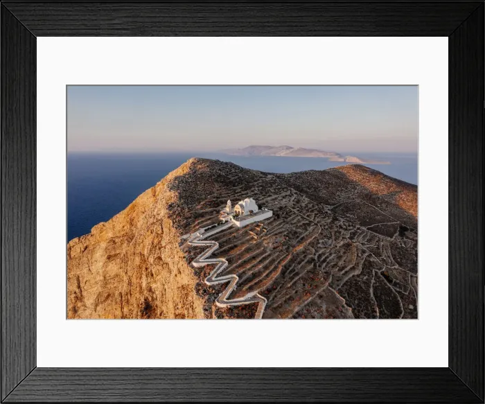 Framed Print : Greece, Cyclades Islands, Folegandros Island, the church Panagia Kimissis built on a cliff Framed Print : Greece, Cyclades Islands, Folegandros Island, the church Panagia Kimissis built on a cliff