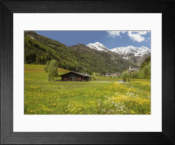 Framed Print : The village of Muehlwald, Tauferer Ahrntal, South Tyrol, Italy Framed Print : The village of Muehlwald, Tauferer Ahrntal, South Tyrol, Italy
