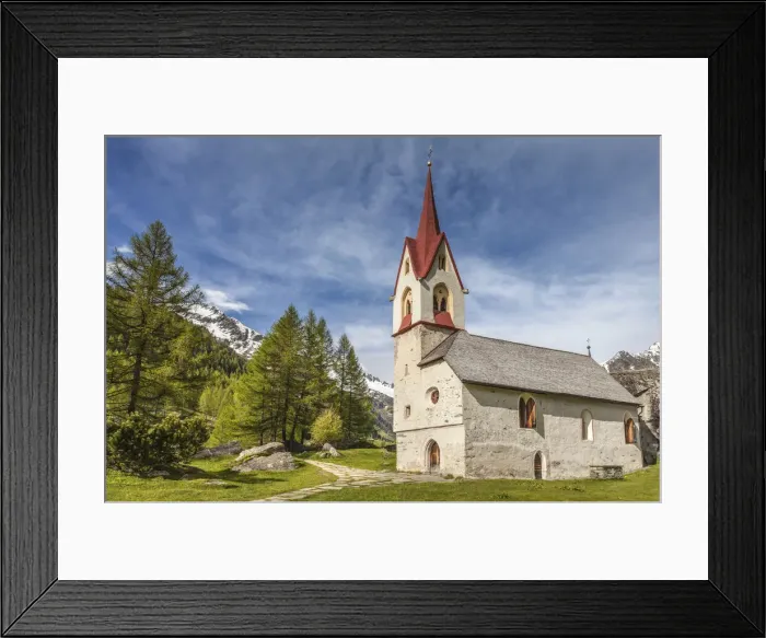 Framed Print : Holy Spirit Church in Kasern, Valle Aurina, South Tyrol, Italy Framed Print : Holy Spirit Church in Kasern, Valle Aurina, South Tyrol, Italy
