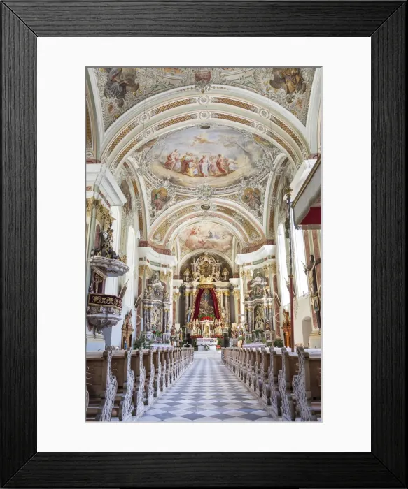 Framed Print : Parish Church of St. Peter in Villnoess Valley, South Tyrol, Italy Framed Print : Parish Church of St. Peter in Villnoess Valley, South Tyrol, Italy