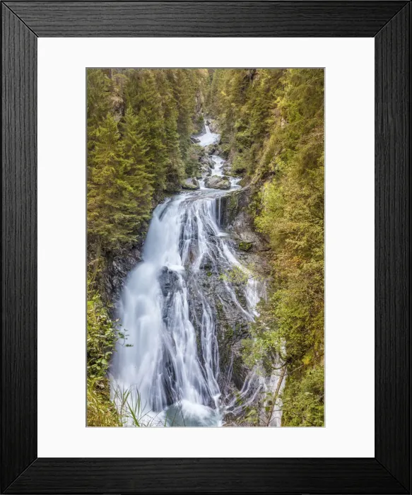 Framed Print : The waterfalls in Reintal, Valle Aurina, South Tyrol, Italy