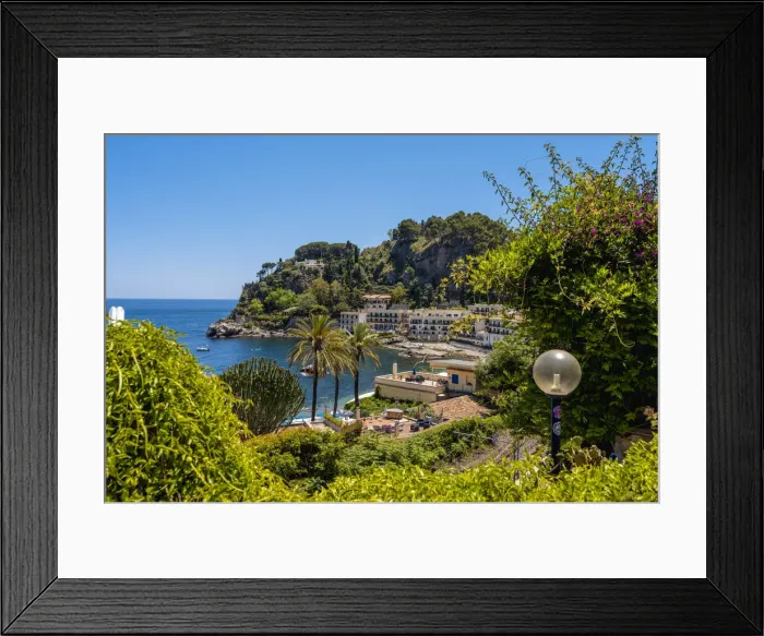 Framed Print : Taormina, Sicily, Italy. Isola Bella Nature Reserve Framed Print : Taormina, Sicily, Italy. Isola Bella Nature Reserve