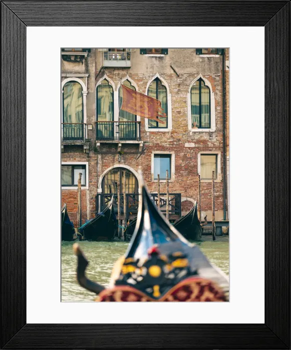 Framed Print : Venice, Veneto, Italy. Gondolas point of view along the Canal Grande Framed Print : Venice, Veneto, Italy. Gondolas point of view along the Canal Grande