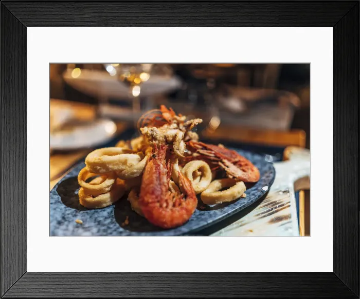 Framed Print : Frittura di Pesce, fried fish in Naples, Italy