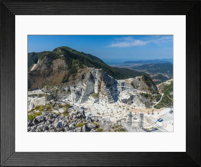 Framed Print : Europe, Italy, Tuscany. The active marble quarry Gioia seen from above Framed Print : Europe, Italy, Tuscany. The active marble quarry Gioia seen from above