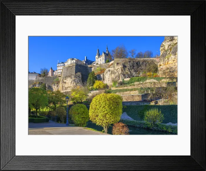 Framed Print : Alzette with eglise St. Michel, Luxembourg Framed Print : Alzette with eglise St. Michel, Luxembourg