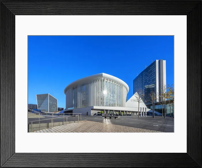 Framed Print : The Philharmonic hall, Kirchberg, Luxembourg Framed Print : The Philharmonic hall, Kirchberg, Luxembourg