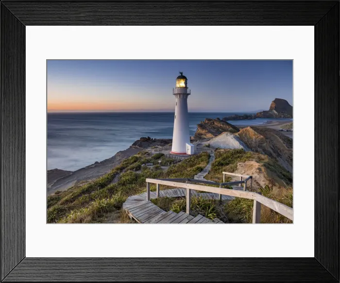 Framed Print : New Zealand, North Island, Castlepoint Lighthouse, morning light Framed Print : New Zealand, North Island, Castlepoint Lighthouse, morning light
