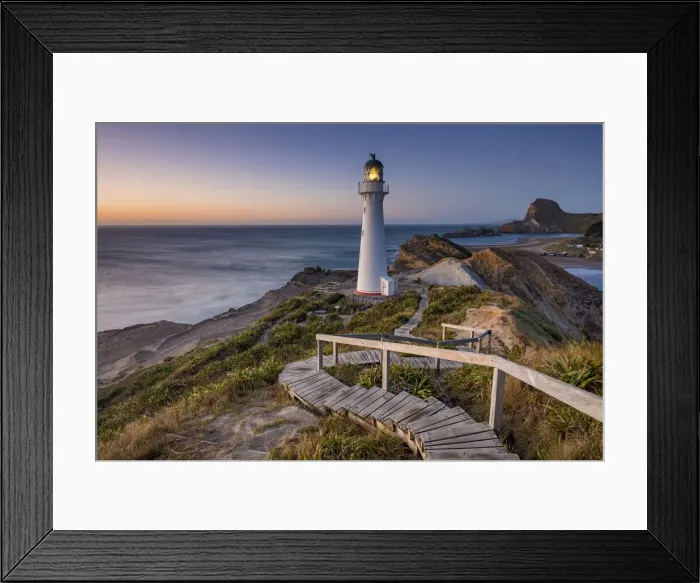 Framed Print : New Zealand, North Island, Castlepoint Lighthouse, morning light Framed Print : New Zealand, North Island, Castlepoint Lighthouse, morning light
