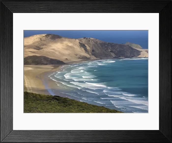 Framed Print : New Zealand, North Island, Te Wehari Beach