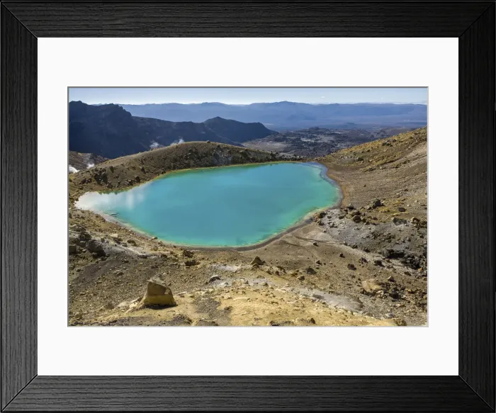 Framed Print : New Zealand, North Island, Tongariro National Park, Emerald Lakes Framed Print : New Zealand, North Island, Tongariro National Park, Emerald Lakes
