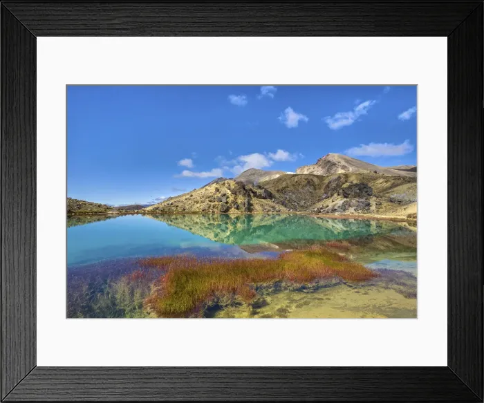 Framed Print : New Zealand, North Island, Tongariro National Park, Emerald Lakes Framed Print : New Zealand, North Island, Tongariro National Park, Emerald Lakes
