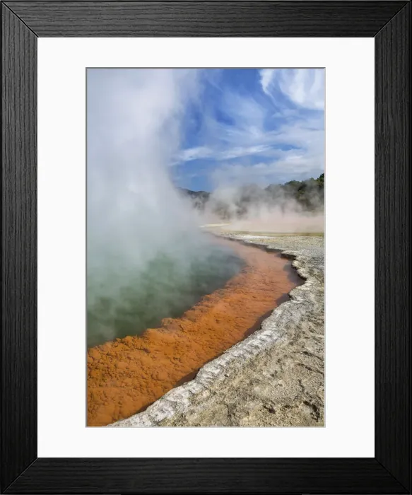 Framed Print : New Zealand, North Island, Wai-O-Tapu, Thermal Reserve, Champagne Pool Framed Print : New Zealand, North Island, Wai-O-Tapu, Thermal Reserve, Champagne Pool