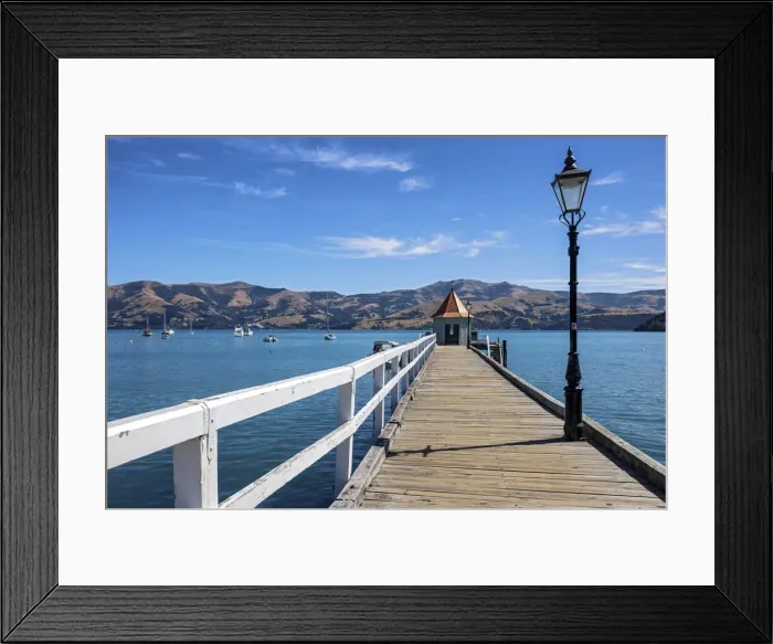 Framed Print : New Zealand, South Island, Akaroa town Framed Print : New Zealand, South Island, Akaroa town