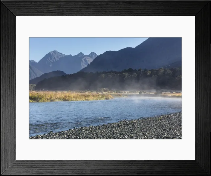 Framed Print : New Zealand, South Island, Fjiordland National Park, Knobs Flat