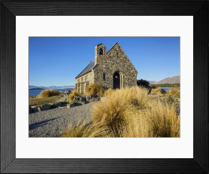 Framed Print : New Zealand, South Island, Lake Tekapo, Church of the Good Shepherd Framed Print : New Zealand, South Island, Lake Tekapo, Church of the Good Shepherd